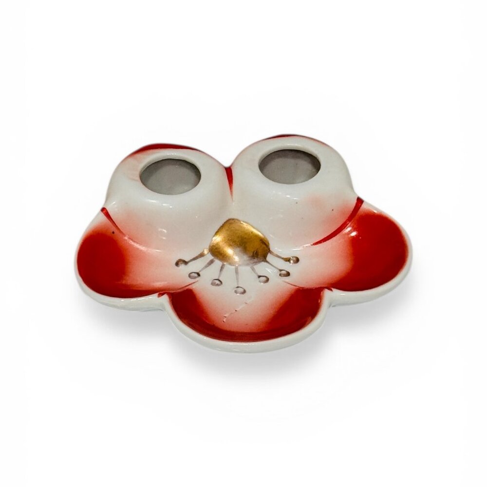 1940's Vintage Porcelain Lip Stick Holder/Trinket Dish - Picture 3 of 11